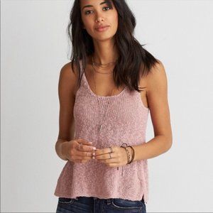 NWT American Eagle Strappy Back Knit Tank - Pink